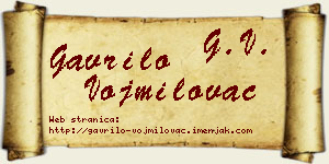 Gavrilo Vojmilovac vizit kartica